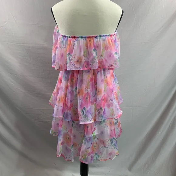 Boho Floral Print Layer Hem Cami Dress - Picture 10 of 10